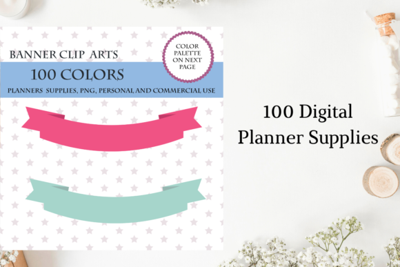 100 Banner Ribbons, Banner Scrapbook: A Versatile Collection for Designers and Creators