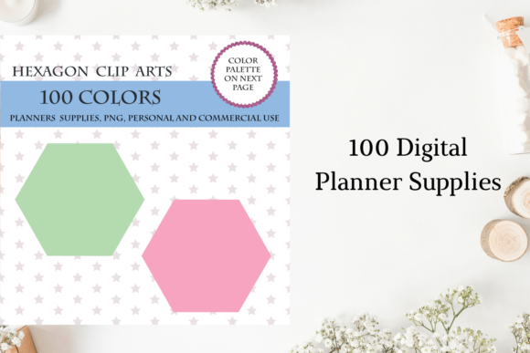 100 Hexagon Cliparts, Hexagon Clip Art: Strategic Use for Planning and Creativity