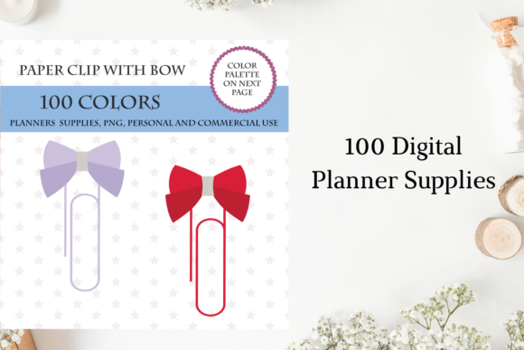 100 Paper Clip with Bow Clipart: A Versatile Design Resource for Creative and Professional Use