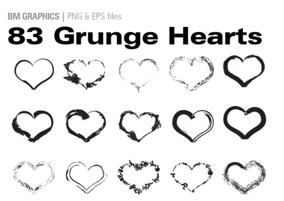 83 Grunge Hearts: The Ultimate Design Asset for an Edgy Aesthetic