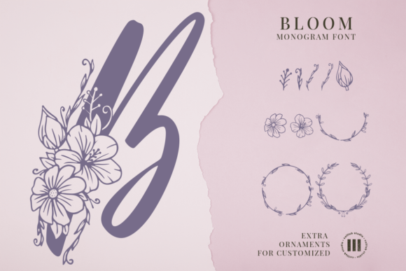 Bloom Monogram Font