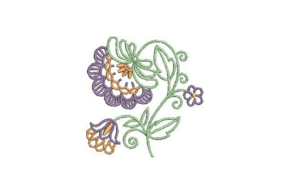 Decorative Outline Flower: A Versatile Embroidery Design for Spring Projects