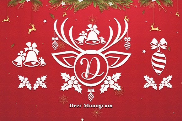 Deer Monogram: A Sweet and Stylish Font for Holiday and Personal Creations