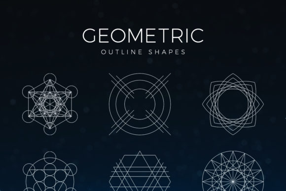 Geometric Outline Clipart Shapes: A Versatile Design Resource for Modern Creators