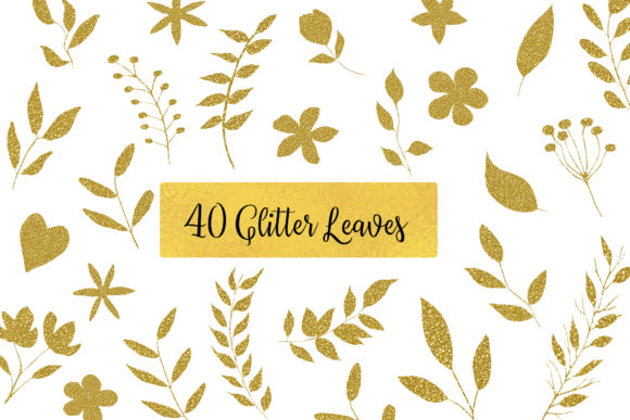 Gold Glitter Leaves: A Versatile Visual Element for Creative and Professional Projects
