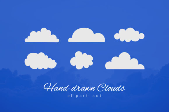 Hand-Drawn Clouds Clipart Set: A Versatile Tool for Creative Projects