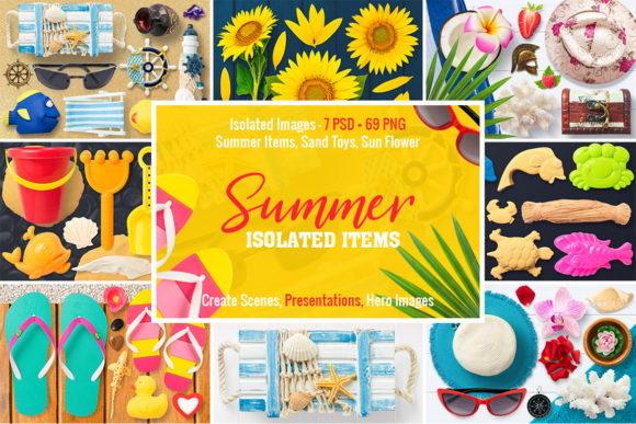 Isolated Summer Items: A Versatile Resource for Designers and Creatives