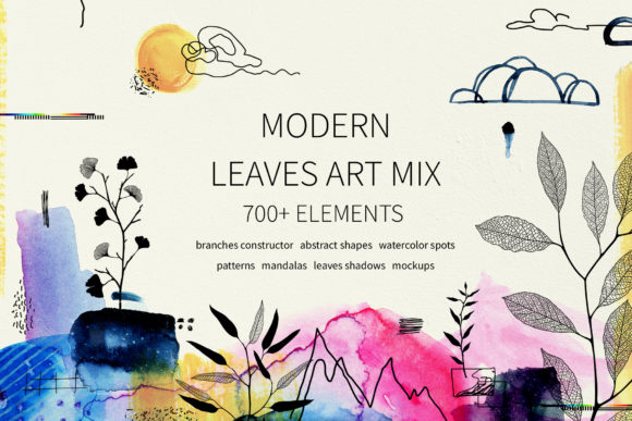 Leaves. Modern Graphic Elements: A Versatile Design Resource for Creative Professionals