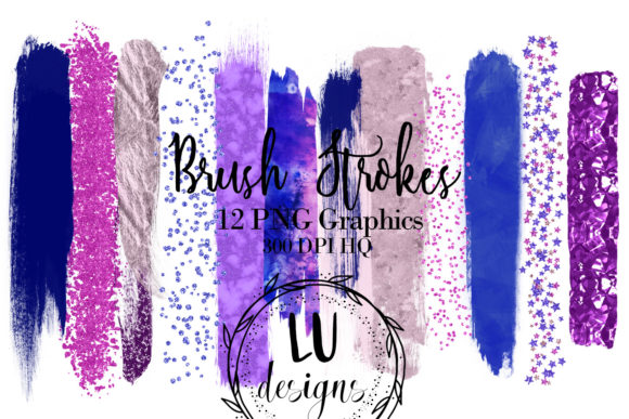 Purple Blue Pink Brush Strokes Clipart: A Versatile Tool for Creative Projects