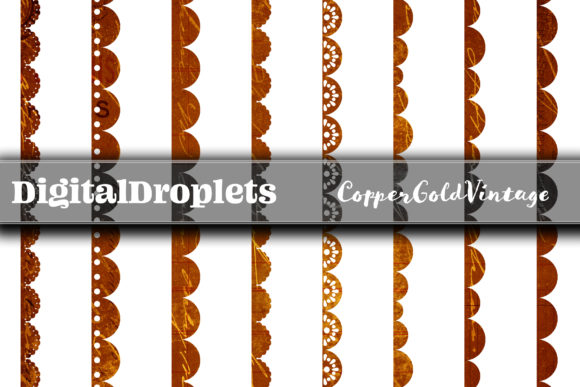 Scallop Borders CopperGoldVintage: A Versatile Design Resource for Creative Projects
