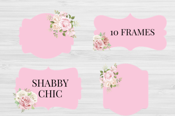Shabby Chic Labels and Romantic Frames