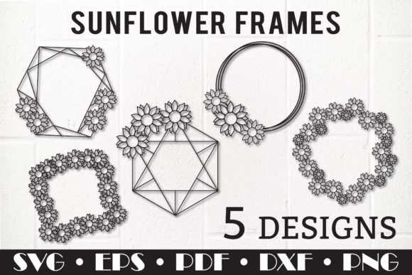 Sunflower Wreath and Sunflower Frames: A Versatile Design Solution for Creative Projects