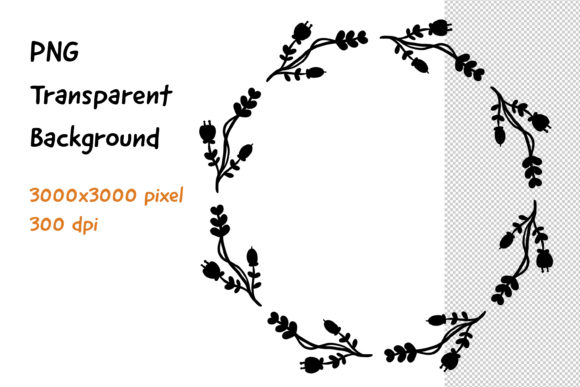 Wreath Frame Black and White -25: A Versatile Design Element for Creative Projects
