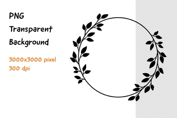 Wreath Frame Black and White -3: A Versatile Design Element for Creative Projects