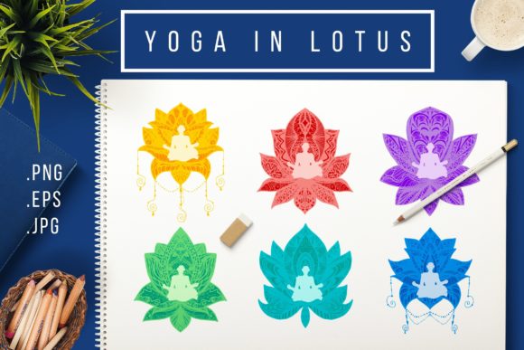 Yoga In Lotus: A Versatile Design Asset for Creative and Spiritual Projects